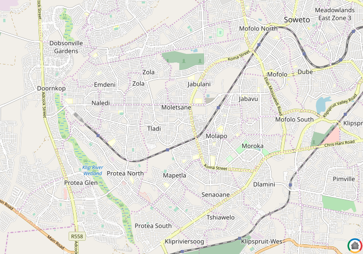 Map location of Moletsane